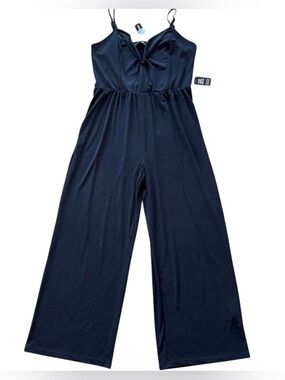 Express Black Wide-Leg Spaghetti Strap Jumpsuit Size XL